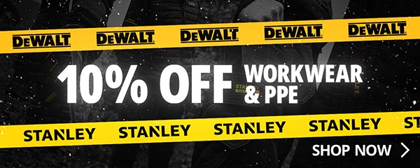 Shop 10% off all Stanley & Dewalt Workwear and PPE at Toolstop